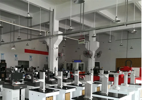 Machines produce and assemble factory