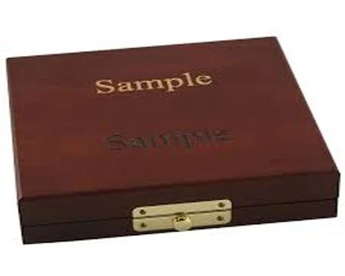 Wooden box laser etching