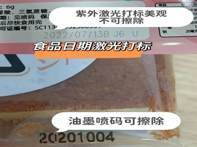 Food date laser marking