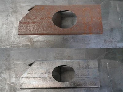 Laser cleaning metal contrast