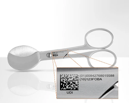 Laser engraving on metal medical tools Laser engraving on metal medical tools