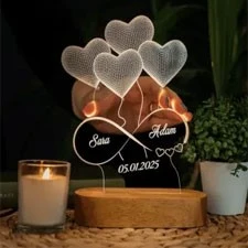 Acrylic 3D personalized gift led lights