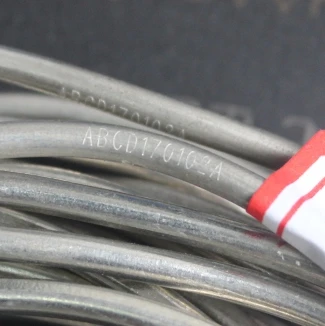 Laser engraving of iron wire Laser engraving of iron wire